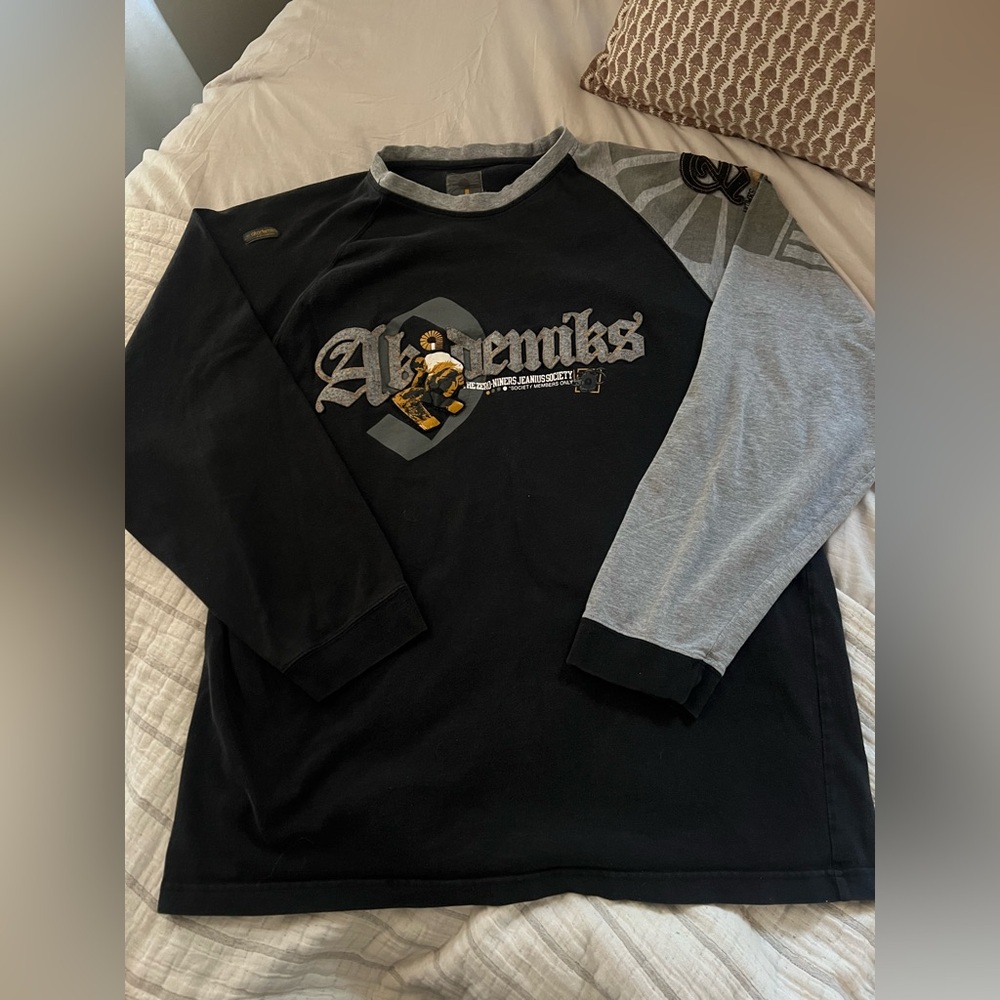 Amademiks Y2K Long-Sleeve Shirt | Black/Gray | XL